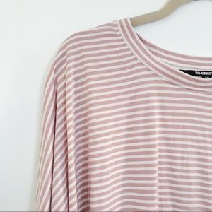 Tops - blush striped tee Tops - blush striped tee